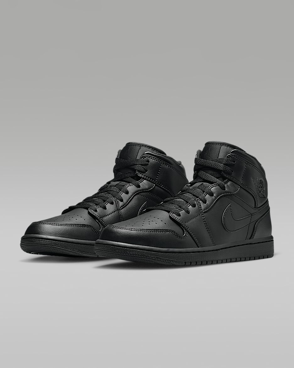 Air jordan 1 mid triple black new arrivals